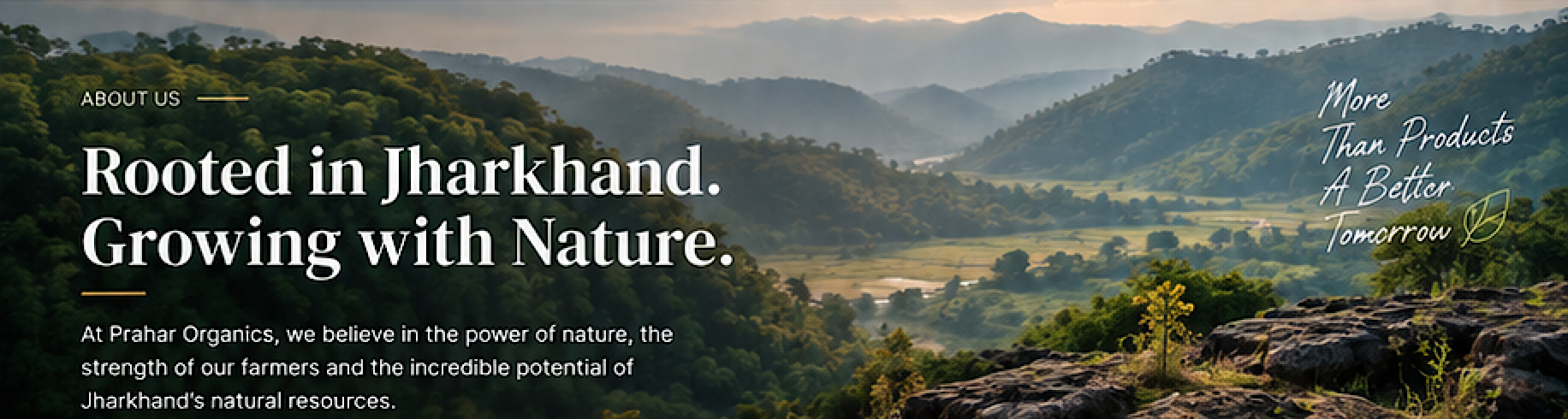 Rooted in Jharkhand. Growing with Nature. More Than Products A Better Tomorrow