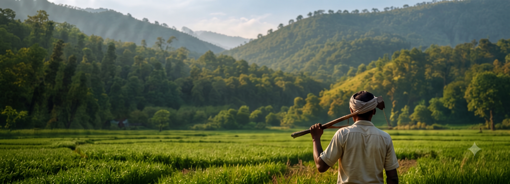Prahar Organics Farmer in Jharkhand Fields